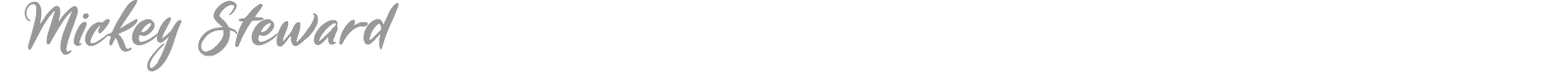 Mickey Steward font preview